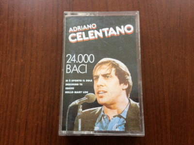 adriano celentano 24.000 baci caseta audio muzica pop + gratis disco dance 1977 foto