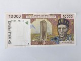 Africa de Vest 10 000 Francs 1998 Noua