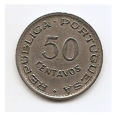 Angola 50 Centavos 1948 Nickel-bronz, 22.64 mm KM-72