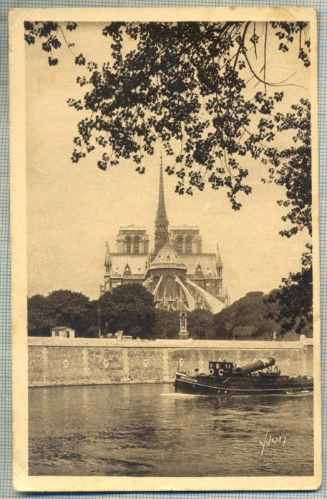 AD 371 C. P. VECHE -LA SEINE AU QUAI D&#039;ORLEANS -FRANTA - MESAJ IN LIMBA ROMANA