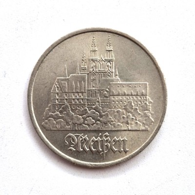 moneda Germania Democrata 5 mark 1972 Meisen km # 37 foto