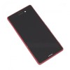 Display Sony Xperia M4 Aqua E2303 E2333 E2353, Ecran LCD Touchscreen cu Rama, Culoare Rosu