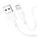 Cumpara ieftin Cablu de date, Hoco X83 Victory, USB / Micro-USB, 2.4A, 1m, Alb