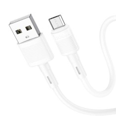 Cablu de date, Hoco X83 Victory, USB / Micro-USB, 2.4A, 1m, Alb