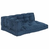 Perna din paleți 3 pcs Indigo Standard Bumbac