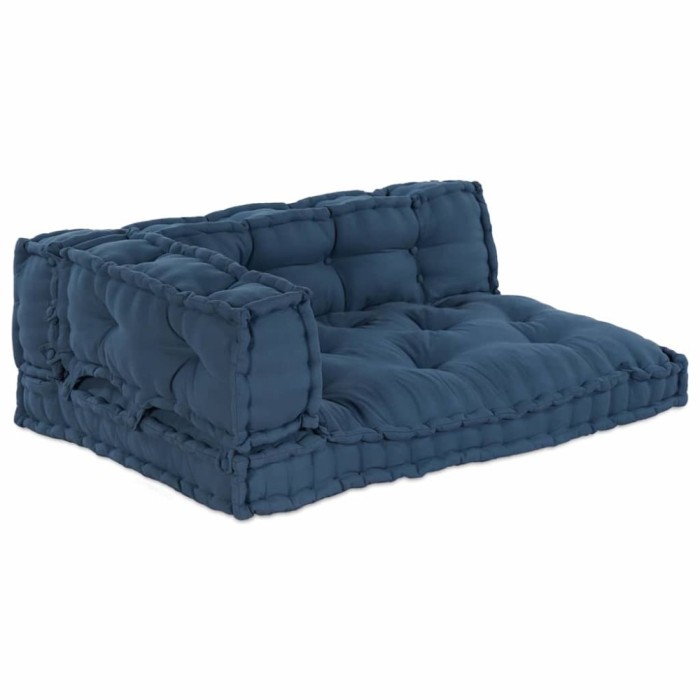 vidaXL Perna pentru canapea pe palet Indigo țesătură 4019095
