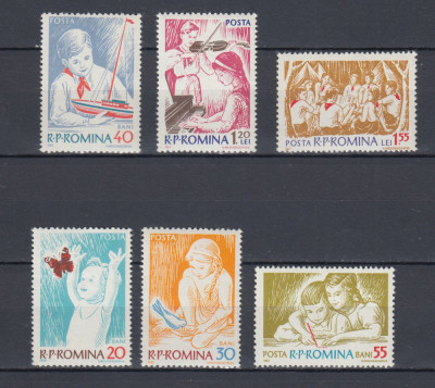 ROMANIA 1962 LP 548 COPII IN R.P.R. SERIE MNH foto