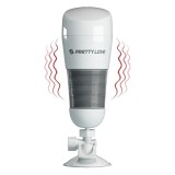 Masturbator manual PRETTY LOVE Hedy, simulare anală realistă, cu vibrator bullet inclus, bază cu ventuză pentru fixare, alb