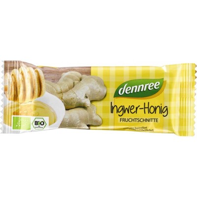 Baton de Fructe cu Ghimbir si Miere Bio 40 grame Dennree foto