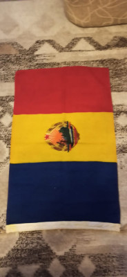 steag, drapel original RSR din in pt catarg, naval, comunism, colectie, 90x60 cm foto
