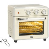 HOMCOM 5 &icirc;n 1 Mini cuptor, 20 L capacitate, 1400W, 1 grilă cuptor, 1 tavă de copt, timer 60 min. | Aosom Romania