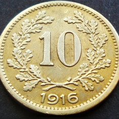 Moneda istorica 10 HELLER- AUSTRIA/ AUSTRO-UNGARIA, anul 1916 *cod 3458 E