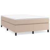 Cumpara ieftin Cadru de pat cu arcuri, cappuccino, 140x200 cm, piele ecologica