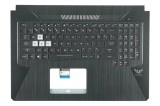 Carcasa superioara cu tastatura palmrest Laptop Gaming, Asus, TUF FX705D, FX705DD, FX705DT, FX705DU, FX705DY, iluminata, RGB, neagra, layout US