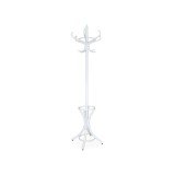 Cuier pom lemn curbat, 12 agatatori HM W30, alb