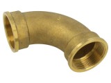 Conector arc 90&deg; mamă-mamă, alamă CW617N, filet G 2" interior