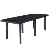 vidaXL Masă de grădină, antracit, 216 x 90 x 72 cm, plastic