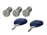 Set yale inchidere Fiat Bravo/Brava (182), 95-10.01, Seicento (187), 02.98-11.2010, cu chei, cu 3 butuci blocare usa, stanga/dreapta, fata/spate,
