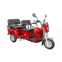 Triciclu electric Z-Tech ZT-31-A cu 2 locuri, motor 1500W, 72V 20Ah, autonomie max 60km, nu necesita permis de conducere - Rosu