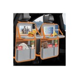 Organizator pentru mașină, pachet de 2 organizatoare pentru spătarul scaunului din mașină, protecție mare pentru spătar, pentru mașină, pentru copii,