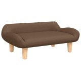 Cumpara ieftin Pat de caini, maro, 70x40x24 cm, material textil