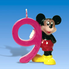 Lumanare aniversara Cifra 9 pentru tort cu Mickey Mouse, Amscan 551108 foto