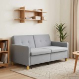 vidaXL Canapea extensibilă Verde deschis Țesătură 42033338