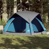 Gossi cabina cort de camping, 4 persoane, albastru, impermeabil