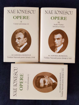 Nae Ionescu &amp;ndash; Opere 1, 2, 3 (ed. de lux, Academia Romana, 3 vol.) foto