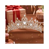 Cumpara ieftin Diadema (Coronita) Aurie pentru Mireasa cu Strasuri si Pietre - 414793