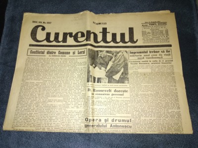 ZIARUL CURENTUL 14 AUGUST 1941 foto
