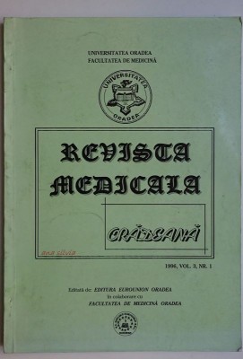 Revista Medicala Oradeana 1996 vol. 3 nr. 1* boala Mondor, insuficienta cardiaca copii, toxine bacteriene cu rol de superantigene, anhidraza carbonica foto
