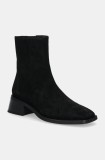 Vagabond Shoemakers cizme din piele intoarsa BLANCA femei, culoarea negru, cu toc drept, 5217-240-20