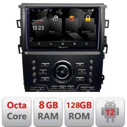 Navigatie Mondeo MK5 SYNC2 si SYNC 3 2015-2022 Android Octa Core Qualcomm 2K Qled 8+128 DTS DSP 360 4G Optical CarStore Technology