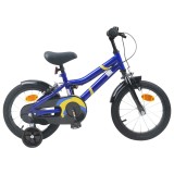 vidaXL Bicicletă pentru Copii 16 Inci pentru 4-6 ani Albastru Alb 42009402