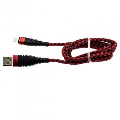Cablu date/incarcare 3a type c usb 1 m x119 blister, rosu/negru foto