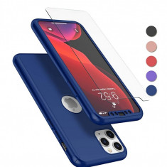 Husa de protectie 360' fata + spate + folie sticla Iphone 11 Pro Max