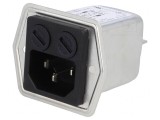 Conector de alimentare AC soclu tată 6A 250VAC IEC 60320