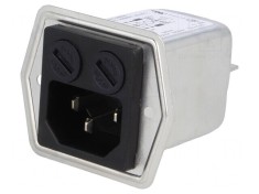 Conector de alimentare AC soclu tată 6A 250VAC IEC 60320