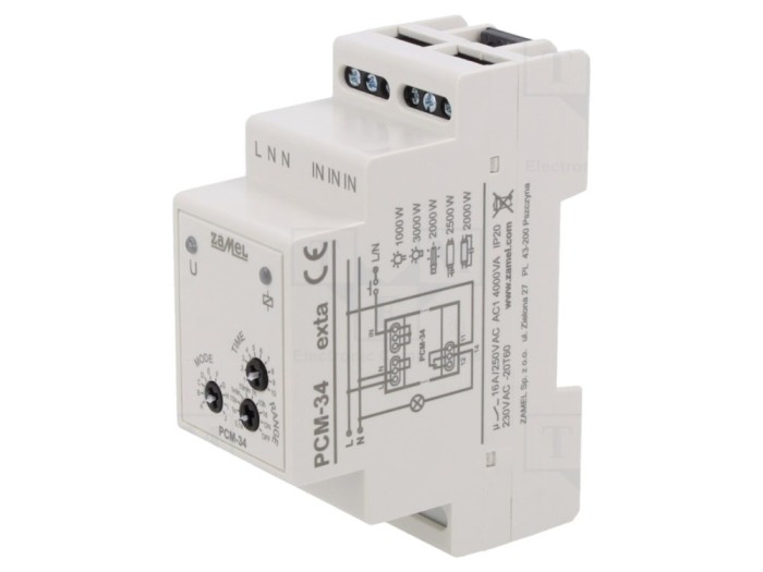 Timer Programabil SPDT 230VAC 16A