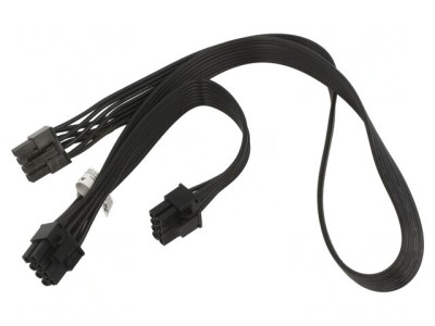 Cablu Alimentare PCIe 8pin Mamă la PCIe 8pin Mamă x2 0,23m foto