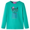 Tricou de copii cu m&acirc;neci lungi, verde aprins, 104, vidaXL