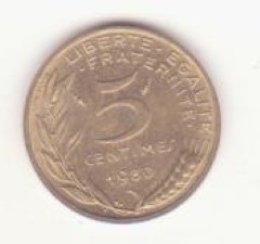 Franța 5 centimes 1998