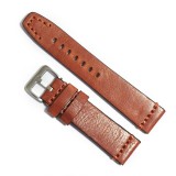 Cumpara ieftin Curea de Ceas Maro-Deschis &ndash; Piele Naturală &ndash; 20/22/24/26 mm &ndash; Peste 60