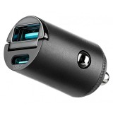 Incarcator Auto Joyroom JR-CCN18, 65W, 1 x USB-A - 1 x USB-C, Negru