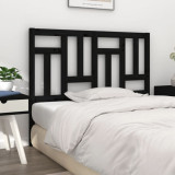 Tăblie de pat, negru, 165,5x4x100 cm, lemn masiv de pin, vidaXL