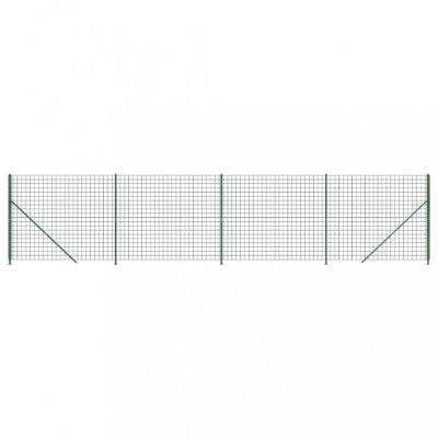Gard plasa de sarma cu bordura, verde, 1,6x10 m foto