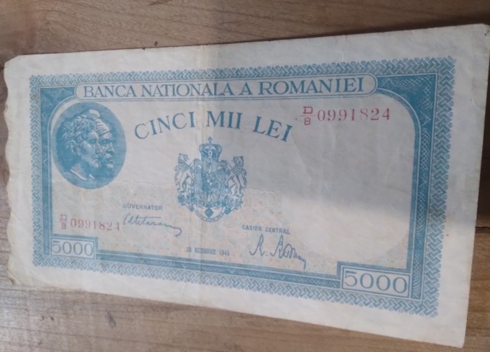 Romania 5000 lei 1945 20 dec