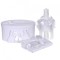 Set trusou botez, cutie trusou si lumanare, decor elegant dantela Alba,