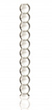 Dildo Multi Beads, Sticla Premium, Transparent, 21 cm, Passion Labs, Glass Series